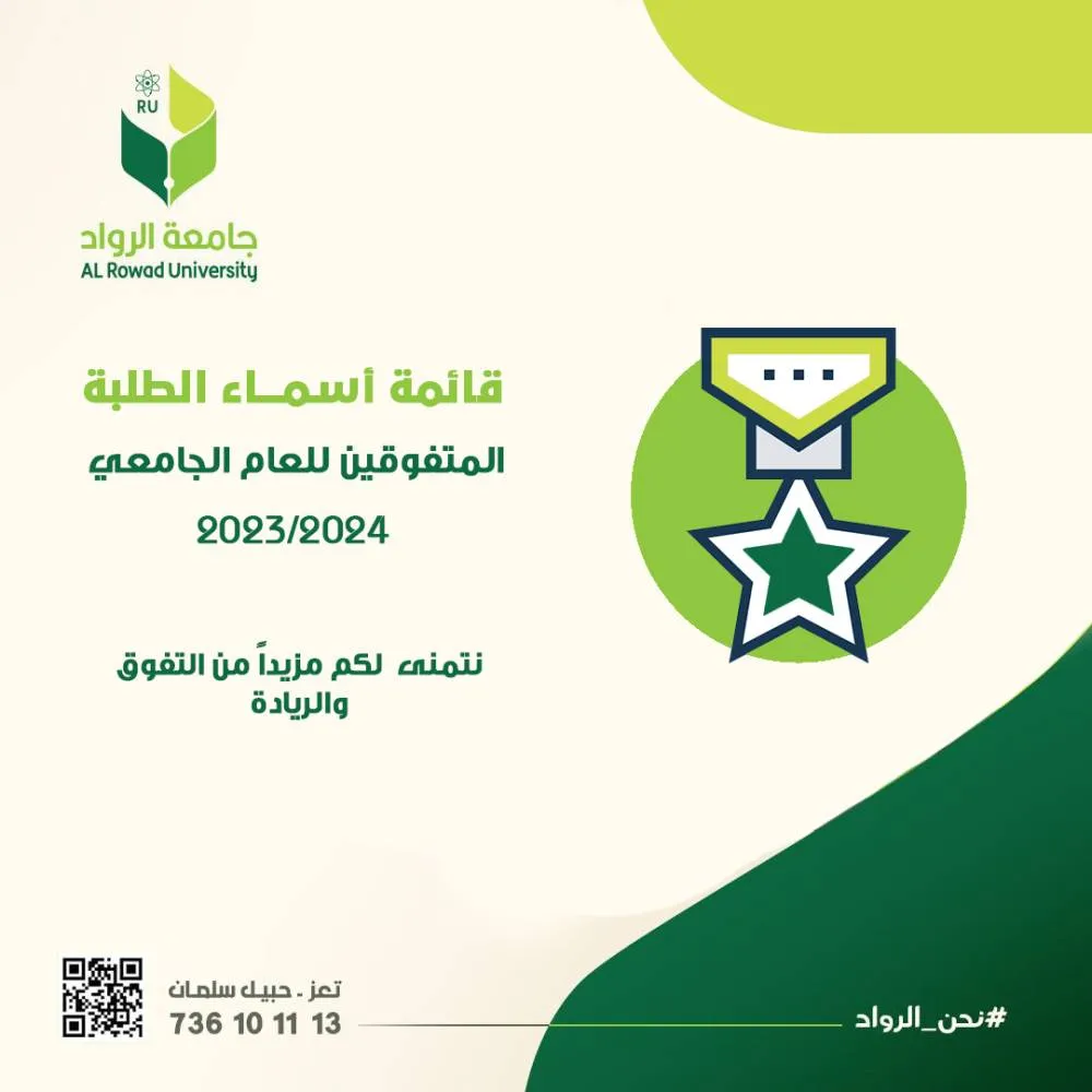 قائمة الطلبة المتميزين خلال العام الجامعي 2023/2024م 